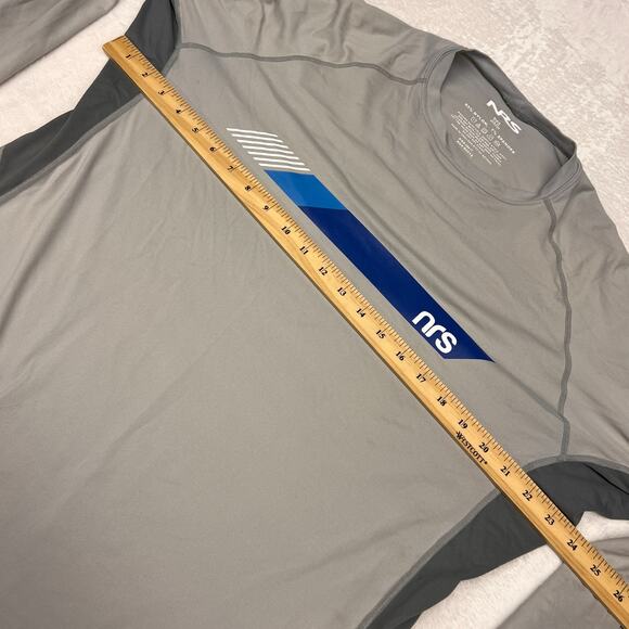 NRS Shirt Mens XL Gray H2 Core Silkweight Nylon Long Sleeve Performance Hiking - Picture 7 of 8